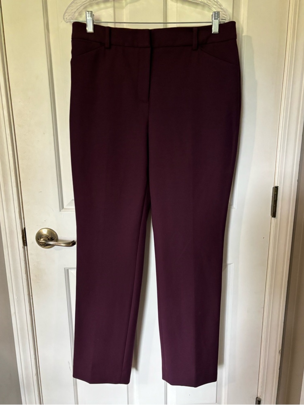 Women's “So Slimming” pants by Chico’s. BNWT. Size 10R. Eggplant color-gorgeous!